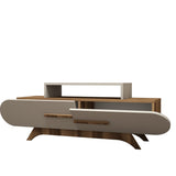 Comodă TV Rose, Diverse culori, 145x37x50 cm - Nuc - Crem | SKU: 845HCT3050 | Comodă TV Rose, 145x37x50 cm, varianta Nuc - Crem, produs pentru amenajarea locuinței, disponibil online în România la CasaMob