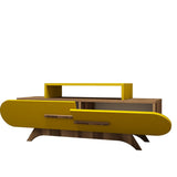 Comodă TV Rose, Diverse culori, 145x37x50 cm - Nuc - Galben | SKU: 845HCT3051 | Comodă TV Rose, 145x37x50 cm, varianta Nuc - Galben, produs pentru amenajarea locuinței, disponibil online în România la CasaMob