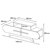 Comodă TV Rose, Diverse culori, 145x37x50 cm - Nuc - Galben | SKU: 845HCT3051 | Comodă TV Rose, 145x37x50 cm, varianta Nuc - Galben, produs pentru amenajarea locuinței, disponibil online în România la CasaMob