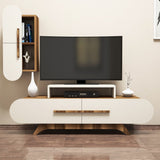 Comodă TV Rose S, Diverse culori, 145x37x50 cm - Nuc - Crem | SKU: 845HCT3054 | Comodă TV Rose S, 145x37x50 cm, varianta Nuc - Crem, produs pentru amenajarea locuinței, disponibil online în România la CasaMob