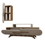 Comodă TV Rose S, Diverse culori, 145x37x50 cm - Nuc - Crem | SKU: 845HCT3054 | Comodă TV Rose S, 145x37x50 cm, varianta Nuc - Crem, produs pentru amenajarea locuinței, disponibil online în România la CasaMob