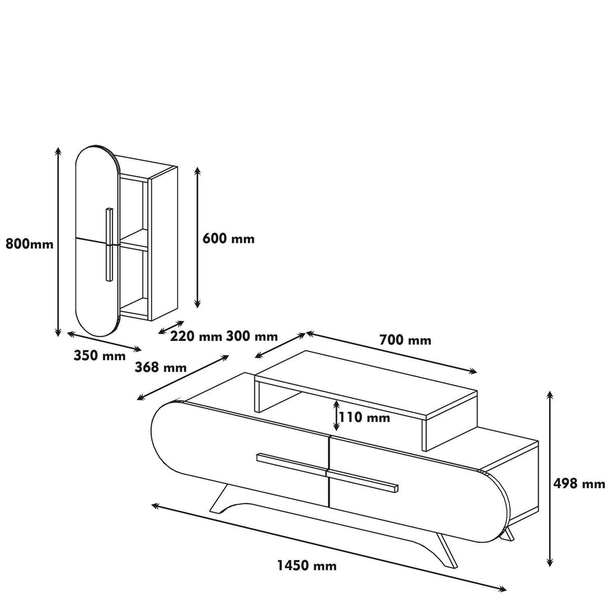 Comodă TV Rose S, Diverse culori, 145x37x50 cm - Nuc - Crem | SKU: 845HCT3054 | Comodă TV Rose S, 145x37x50 cm, varianta Nuc - Crem, produs pentru amenajarea locuinței, disponibil online în România la CasaMob