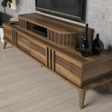 Comodă TV Eylül, Diverse culori, 168x39x52 cm - Nuc | SKU: 845HCT3059 | Comodă TV Eylül, 168x39x52 cm, varianta Nuc, produs pentru amenajarea locuinței, disponibil online în România la CasaMob
