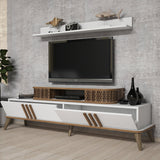 Comodă TV Eylül, Diverse culori, 168x39x52 cm - Alb | SKU: 845HCT3060 | Comodă TV Eylül, 168x39x52 cm, varianta Alb, produs pentru amenajarea locuinței, disponibil online în România la CasaMob