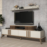 Comodă TV Eylül, Diverse culori, 168x39x52 cm - Crem | SKU: 845HCT3061 | Comodă TV Eylül, 168x39x52 cm, varianta Crem, produs pentru amenajarea locuinței, disponibil online în România la CasaMob