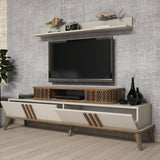Comodă TV Eylül, Diverse culori, 168x39x52 cm - Crem | SKU: 845HCT3061 | Comodă TV Eylül, 168x39x52 cm, varianta Crem, produs pentru amenajarea locuinței, disponibil online în România la CasaMob