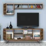 Comodă TV Ayla, Diverse culori, 160x35x56 cm - Nuc | SKU: 845HCT3064 | Comodă TV Ayla, 160x35x56 cm, varianta Nuc, produs pentru amenajarea locuinței, disponibil online în România la CasaMob