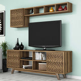 Comodă TV Inci, Diverse culori, 160x35x56 cm - Nuc | SKU: 845HCT3069 | Comodă TV Inci, 160x35x56 cm, varianta Nuc, produs pentru amenajarea locuinței, disponibil online în România la CasaMob
