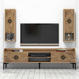 Comodă TV Samba, Diverse culori, 180x35x52 cm - Nuc | SKU: 845HCT3073 | Comodă TV Samba, 180x35x52 cm, varianta Nuc, produs pentru amenajarea locuinței, disponibil online în România la CasaMob