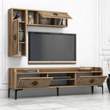 Comodă TV Samba, Diverse culori, 180x35x52 cm - Nuc | SKU: 845HCT3073 | Comodă TV Samba, 180x35x52 cm, varianta Nuc, produs pentru amenajarea locuinței, disponibil online în România la CasaMob