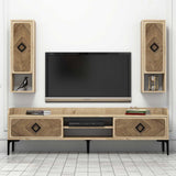 Comodă TV Samba, Diverse culori, 180x35x52 cm - Stejar | SKU: 845HCT3077 | Comodă TV Samba, 180x35x52 cm, varianta Stejar, produs pentru amenajarea locuinței, disponibil online în România la CasaMob