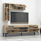 Comodă TV Samba, Diverse culori, 180x35x52 cm - Stejar | SKU: 845HCT3077 | Comodă TV Samba, 180x35x52 cm, varianta Stejar, produs pentru amenajarea locuinței, disponibil online în România la CasaMob
