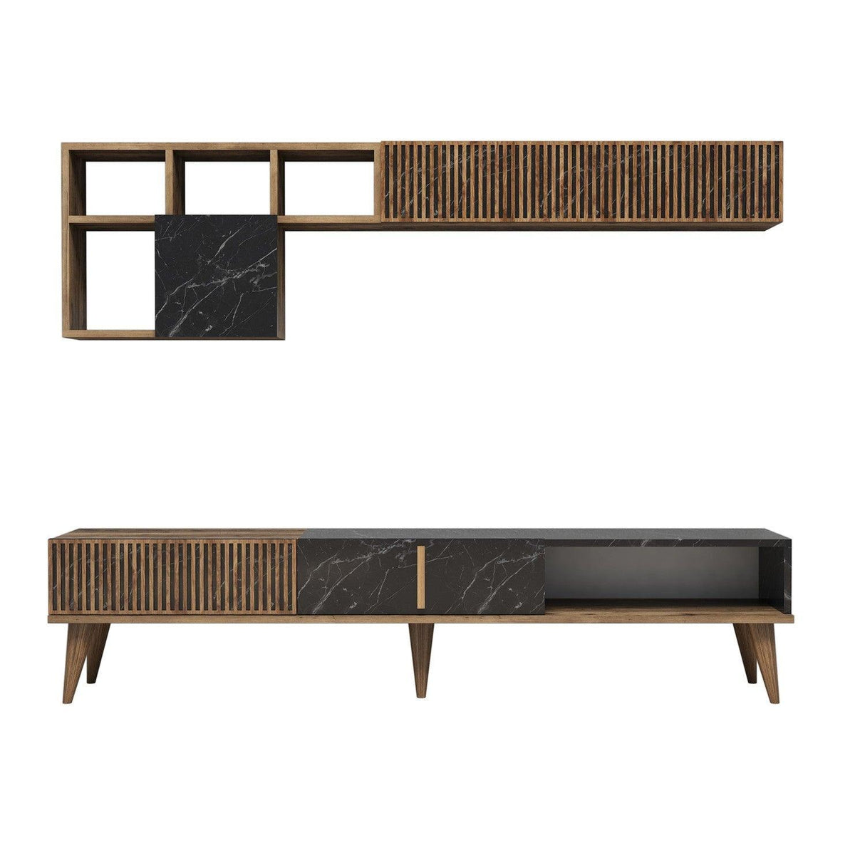 COMODA TV Milan TV Unit, Nuc, 35x40x180 cm - Nuc Negru, SKU 845HCT3079