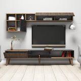 COMODA TV Milan TV Unit, Nuc, 35x40x180 cm - Nuc Negru, SKU 845HCT3079