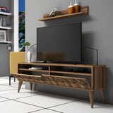 Comodă TV Line, Diverse culori, 150x30x50 cm - Nuc | SKU: 845HCT3081 | Comodă TV Line, 150x30x50 cm, varianta Nuc, produs pentru amenajarea locuinței, disponibil online în România la CasaMob
