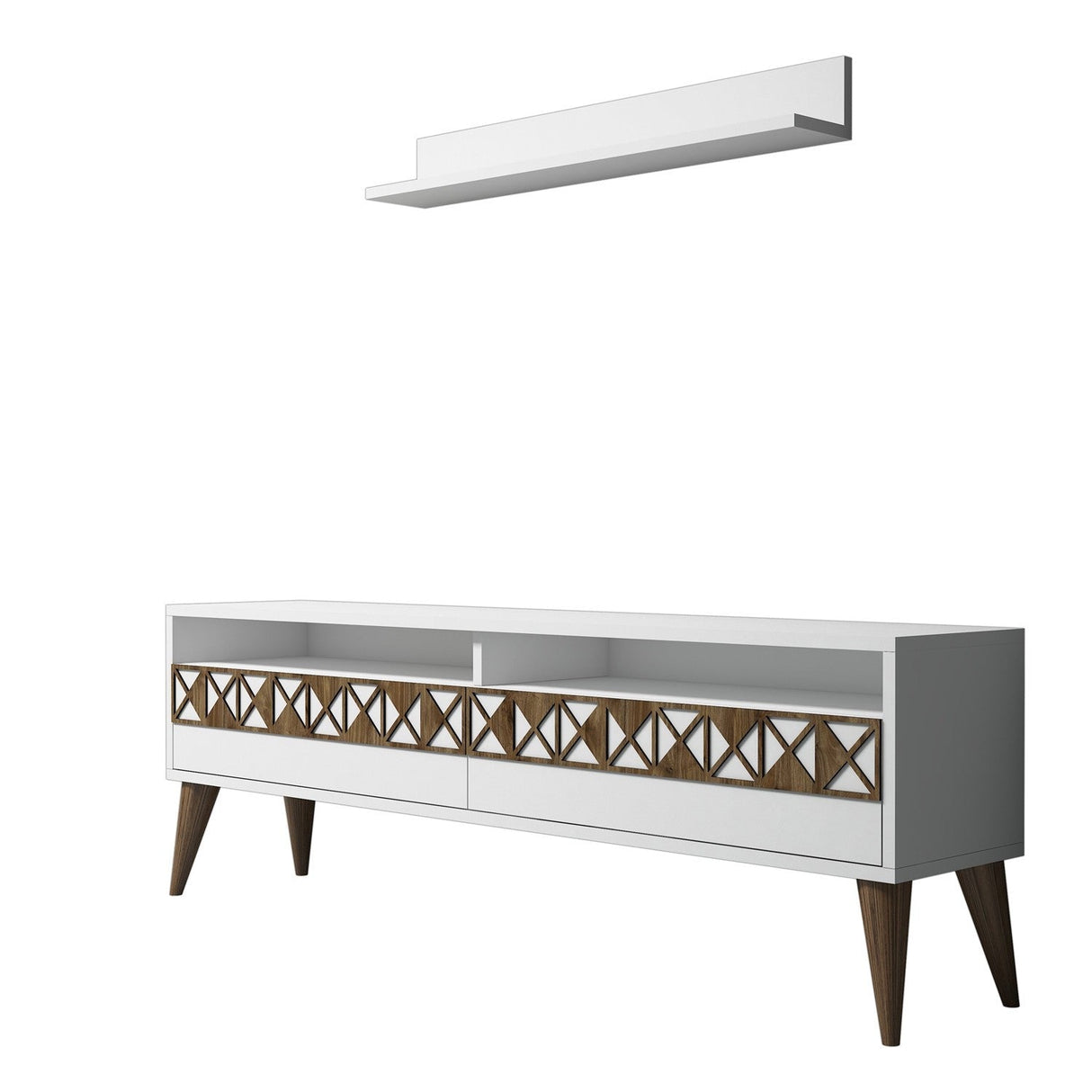 Comodă TV Line, Diverse culori, 150x30x50 cm - Alb | SKU: 845HCT3082 | Comodă TV Line, 150x30x50 cm, varianta Alb, produs pentru amenajarea locuinței, disponibil online în România la CasaMob