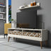 Crem | SKU: 845HCT3083 | Comodă TV Line, 150x30x50 cm, varianta Crem, produs pentru amenajarea locuinței, disponibil online în România la CasaMob
