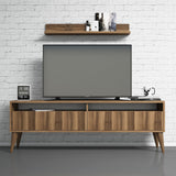 Comodă TV Best, Diverse culori, 150x30x50 cm - Nuc | SKU: 845HCT3085 | Comodă TV Best, 150x30x50 cm, varianta Nuc, produs pentru amenajarea locuinței, disponibil online în România la CasaMob