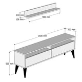 Comodă TV Best, Diverse culori, 150x30x50 cm - Nuc | SKU: 845HCT3085 | Comodă TV Best, 150x30x50 cm, varianta Nuc, produs pentru amenajarea locuinței, disponibil online în România la CasaMob