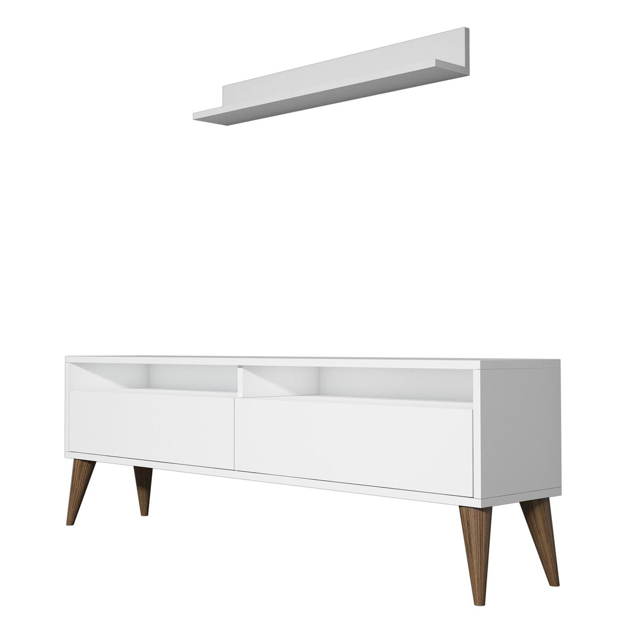 Comodă TV Best, Diverse culori, 150x30x50 cm - Alb | SKU: 845HCT3086 | Comodă TV Best, 150x30x50 cm, varianta Alb, produs pentru amenajarea locuinței, disponibil online în România la CasaMob