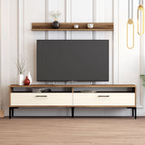 Comodă TV Istanbul, Diverse culori, 180x35x47 cm - Nuc - Crem | SKU: 845HCT3099 | Comodă TV Istanbul, 180x35x47 cm, varianta Nuc - Crem, produs pentru amenajarea locuinței, disponibil online în România la CasaMob