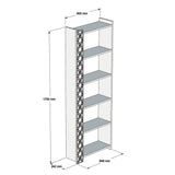 Bibliotecă City, Diverse culori, 65x24x170 cm - Alb | SKU: 845HCT3605 | Bibliotecă City, 65x24x170 cm, varianta Alb, produs pentru amenajarea locuinței, disponibil online în România la CasaMob