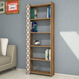 Bibliotecă City, Diverse culori, 65x24x170 cm - Nuc - Alb | SKU: 845HCT3606 | Bibliotecă City, 65x24x170 cm, varianta Nuc - Alb, produs pentru amenajarea locuinței, disponibil online în România la CasaMob