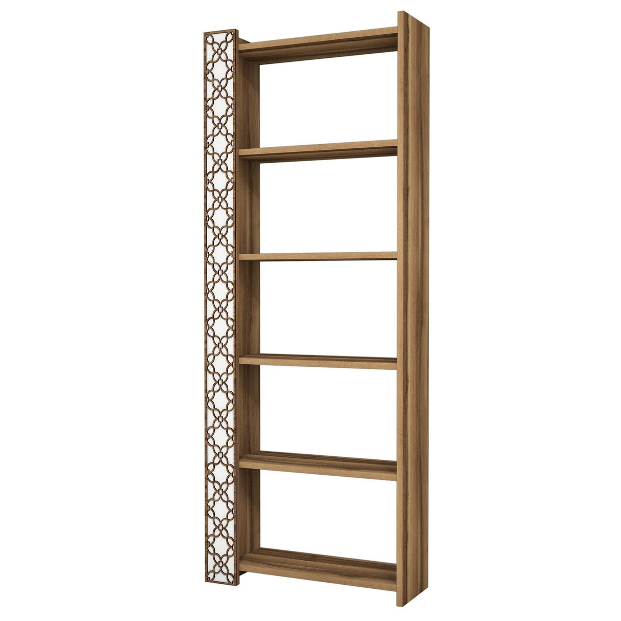 Bibliotecă City, Diverse culori, 65x24x170 cm - Nuc - Alb | SKU: 845HCT3606 | Bibliotecă City, 65x24x170 cm, varianta Nuc - Alb, produs pentru amenajarea locuinței, disponibil online în România la CasaMob
