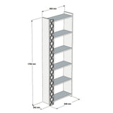 Bibliotecă City, Diverse culori, 65x24x170 cm - Nuc - Chalcedony | SKU: 845HCT3608 | Bibliotecă City, 65x24x170 cm, varianta Nuc - Chalcedony, produs pentru amenajarea locuinței, disponibil online în România la CasaMob