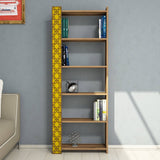 Bibliotecă City, Diverse culori, 65x24x170 cm - Nuc - Galben | SKU: 845HCT3610 | Bibliotecă City, 65x24x170 cm, varianta Nuc - Galben, produs pentru amenajarea locuinței, disponibil online în România la CasaMob