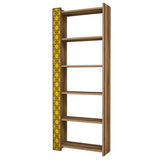 Bibliotecă City, Diverse culori, 65x24x170 cm - Nuc - Galben | SKU: 845HCT3610 | Bibliotecă City, 65x24x170 cm, varianta Nuc - Galben, produs pentru amenajarea locuinței, disponibil online în România la CasaMob
