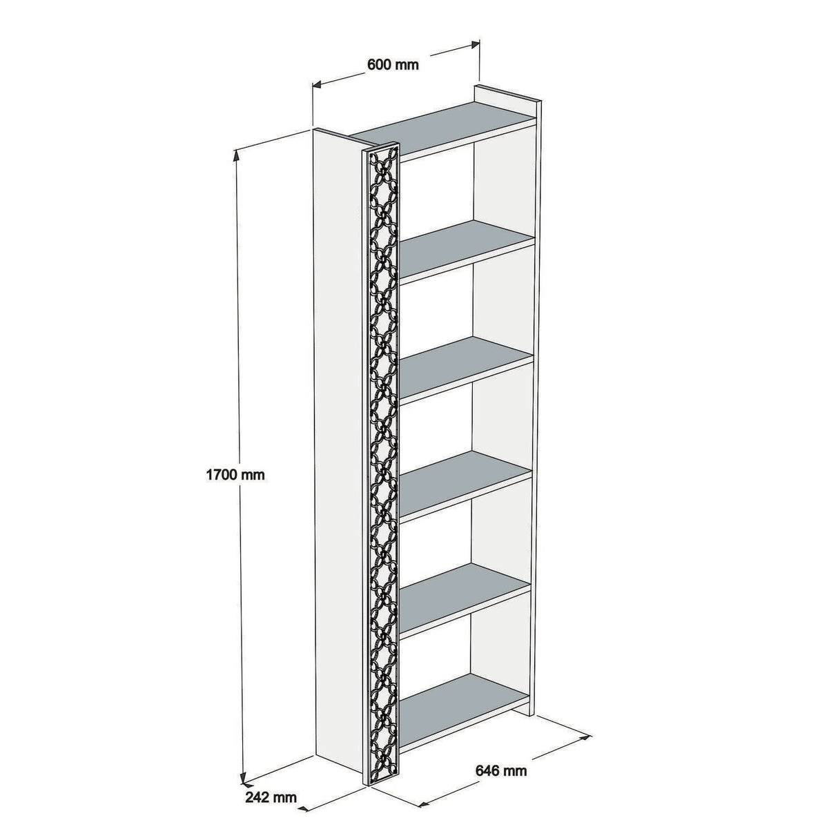 Bibliotecă City, Diverse culori, 65x24x170 cm - Nuc - Galben | SKU: 845HCT3610 | Bibliotecă City, 65x24x170 cm, varianta Nuc - Galben, produs pentru amenajarea locuinței, disponibil online în România la CasaMob