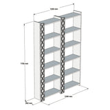 Bibliotecă City 2, Diverse culori, 125x24x170 cm - Alb | SKU: 845HCT3611 | Bibliotecă City 2, 125x24x170 cm, varianta Alb, produs pentru amenajarea locuinței, disponibil online în România la CasaMob