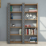 Bibliotecă City 2, Diverse culori, 125x24x170 cm - Nuc - Chalcedony | SKU: 845HCT3614 | Bibliotecă City 2, 125x24x170 cm, varianta Nuc - Chalcedony, produs pentru amenajarea locuinței, disponibil online în România la CasaMob