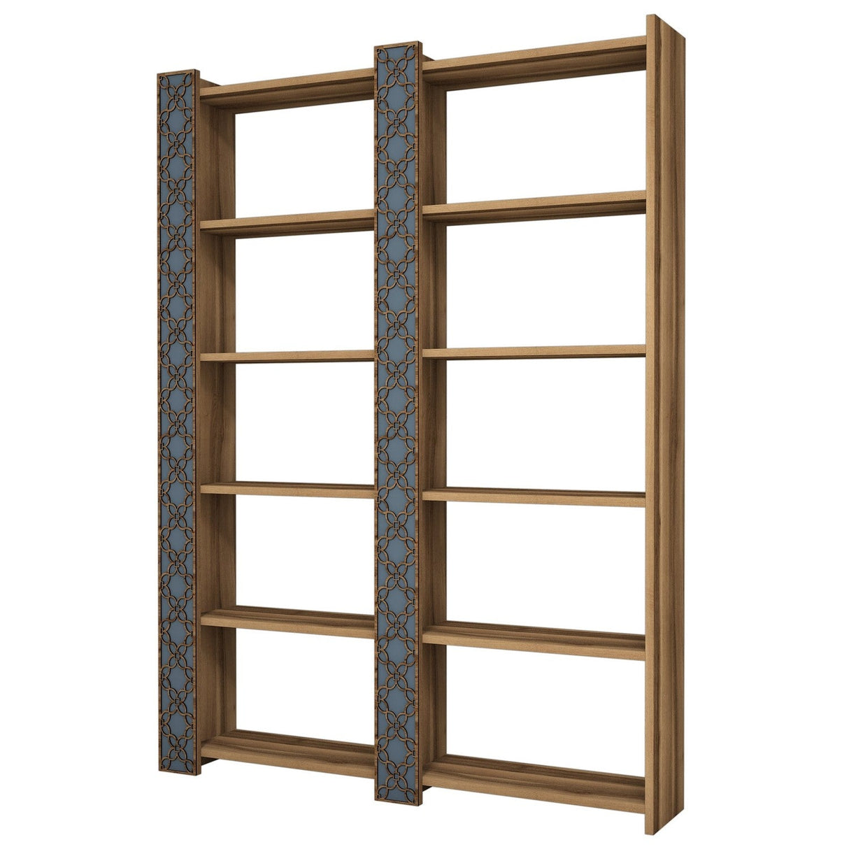 Bibliotecă City 2, Diverse culori, 125x24x170 cm - Nuc - Chalcedony | SKU: 845HCT3614 | Bibliotecă City 2, 125x24x170 cm, varianta Nuc - Chalcedony, produs pentru amenajarea locuinței, disponibil online în România la CasaMob