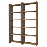 Bibliotecă City 2, Diverse culori, 125x24x170 cm - Nuc - Chalcedony | SKU: 845HCT3614 | Bibliotecă City 2, 125x24x170 cm, varianta Nuc - Chalcedony, produs pentru amenajarea locuinței, disponibil online în România la CasaMob