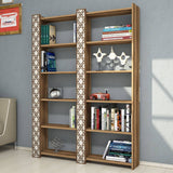 Bibliotecă City 2, Diverse culori, 125x24x170 cm - Nuc - Crem | SKU: 845HCT3615 | Bibliotecă City 2, 125x24x170 cm, varianta Nuc - Crem, produs pentru amenajarea locuinței, disponibil online în România la CasaMob