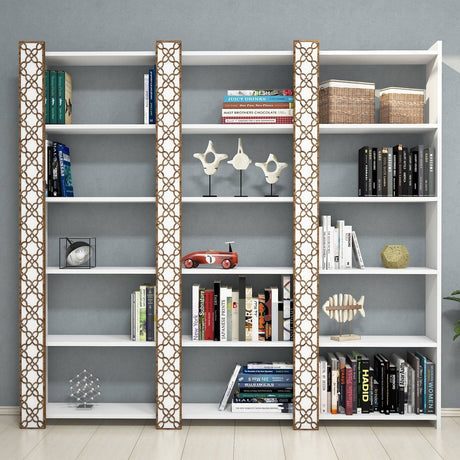 Bibliotecă City 3, Diverse culori, 185x24x170 cm
