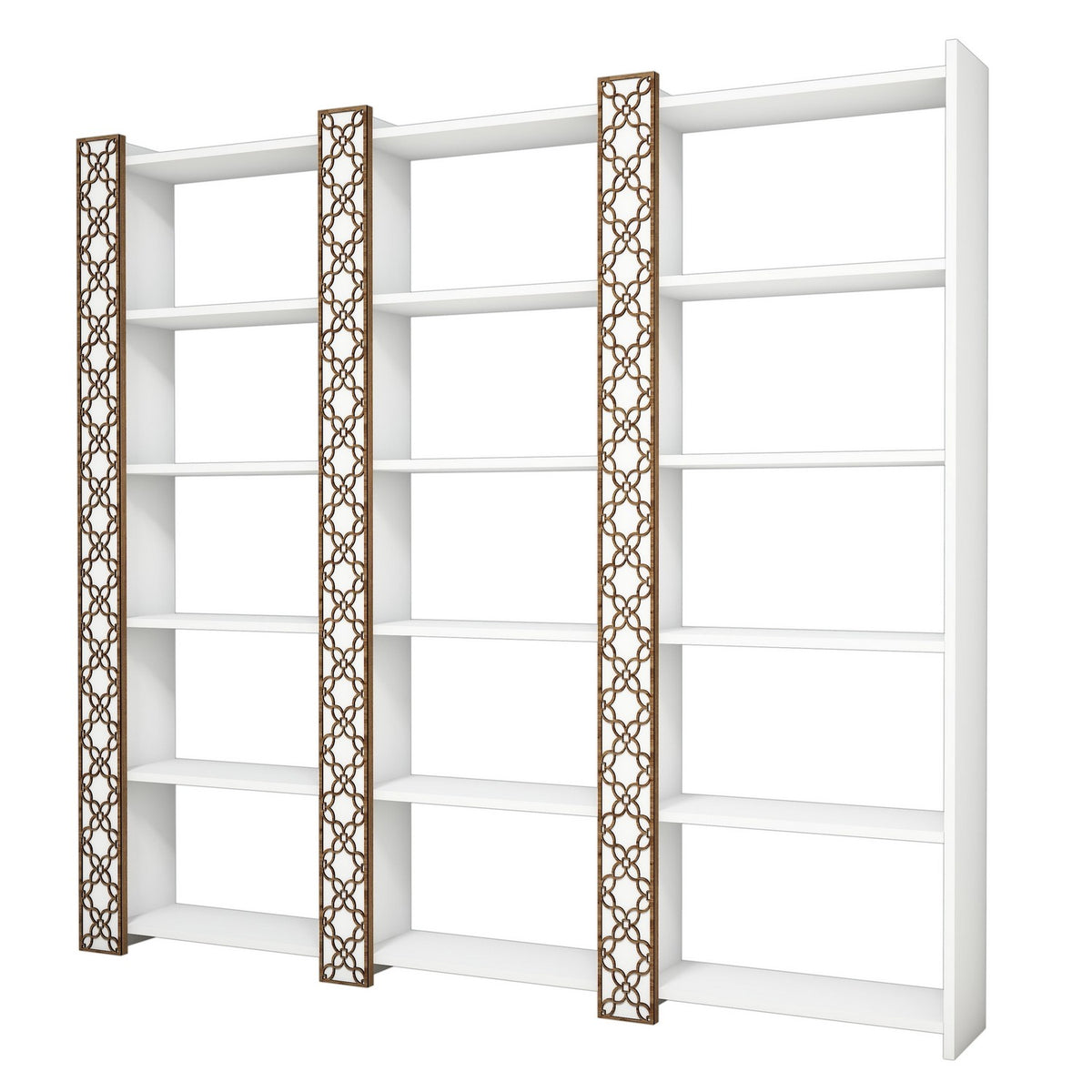 Alb | SKU: 845HCT3617 | Bibliotecă City 3, 185x24x170 cm, varianta Alb, produs pentru amenajarea locuinței, disponibil online în România la CasaMob
