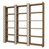 Bibliotecă City 3, Diverse culori, 185x24x170 cm - Nuc - Alb | SKU: 845HCT3618 | Bibliotecă City 3, 185x24x170 cm, varianta Nuc - Alb, produs pentru amenajarea locuinței, disponibil online în România la CasaMob