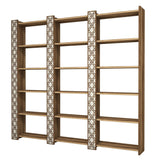 Bibliotecă City 3, Diverse culori, 185x24x170 cm - Nuc - Crem | SKU: 845HCT3621 | Bibliotecă City 3, 185x24x170 cm, varianta Nuc - Crem, produs pentru amenajarea locuinței, disponibil online în România la CasaMob