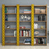 Nuc - Galben | SKU: 845HCT3622 | Bibliotecă City 3, 185x24x170 cm, varianta Nuc - Galben, produs pentru amenajarea locuinței, disponibil online în România la CasaMob