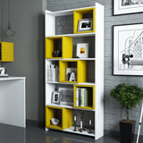 Bibliotecă Box, Diverse culori, 80x22x170 cm - Alb - Galben | SKU: 845HCT3628 | Bibliotecă Box, 80x22x170 cm, varianta Alb - Galben, produs pentru amenajarea locuinței, disponibil online în România la CasaMob