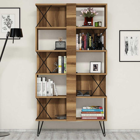 Bibliotecă Extra, Diverse culori, 90x22x167 cm