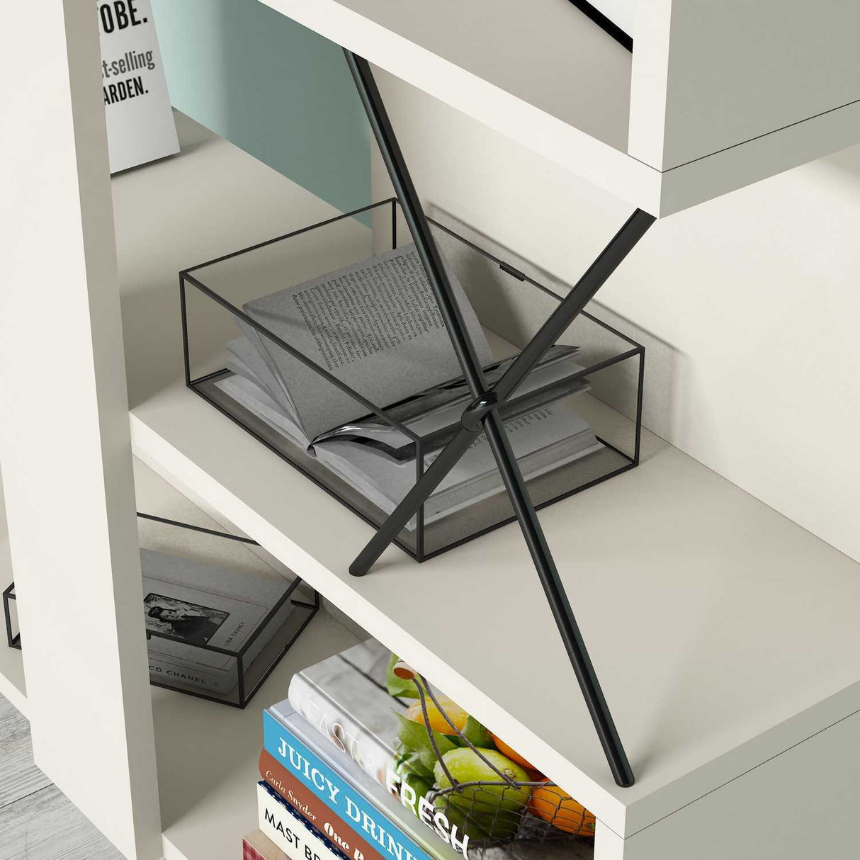 Bibliotecă Extra, Diverse culori, 90x22x167 cm - Crem | SKU: 845HCT3633 | Bibliotecă Extra, 90x22x167 cm, varianta Crem, produs pentru amenajarea locuinței, disponibil online în România la CasaMob