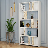 Bibliotecă Lima Marble, Alb, 90x20x180 cm