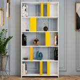 Bibliotecă Lima, Diverse culori, 90x20x180 cm - Alb - Galben | SKU: 845HCT3639 | Bibliotecă Lima, 90x20x180 cm, varianta Alb - Galben, produs pentru amenajarea locuinței, disponibil online în România la CasaMob