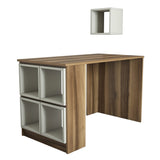 Birou Box, Diverse culori, 120x65x75 cm - Nuc - Crem | SKU: 845HCT3806 | Birou Box, 120x65x75 cm, varianta Nuc - Crem, produs pentru amenajarea locuinței, disponibil online în România la CasaMob