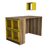 Birou Box, Diverse culori, 120x65x75 cm - Nuc - Galben | SKU: 845HCT3807 | Birou Box, 120x65x75 cm, varianta Nuc - Galben, produs pentru amenajarea locuinței, disponibil online în România la CasaMob