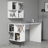 Birou Extra 2, Diverse culori, 120x60x79 cm - Alb - Negru | SKU: 845HCT3823 | Birou Extra 2, 120x60x79 cm, varianta Alb - Negru, produs pentru amenajarea locuinței, disponibil online în România la CasaMob